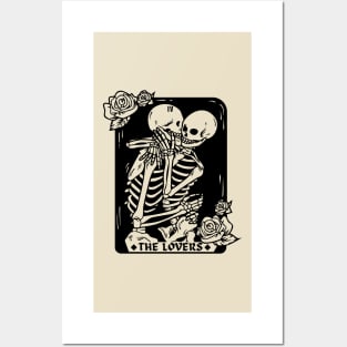 The Lovers Tarot Card Skeletons Posters and Art